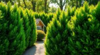 privacy hedge for small lots