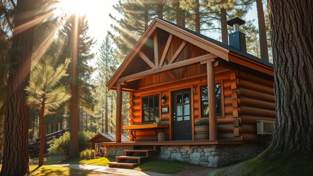 rustic cozy sustainable retreat