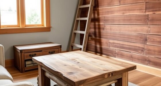 rustic wood interior accents