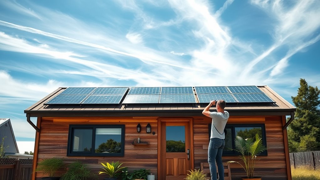 secure efficient tiny house solar
