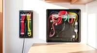 secure small space wiring