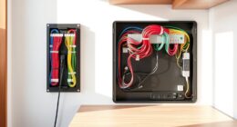 secure small space wiring