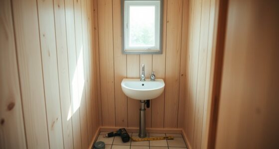 tiny house bathroom construction