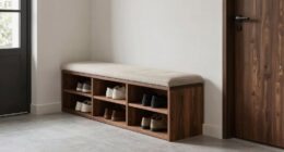 compact shoe storage bench