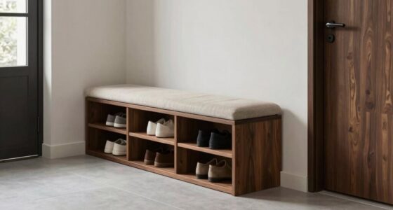 compact shoe storage bench