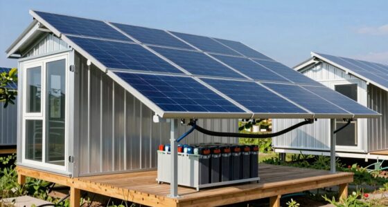 constructing tiny house solar storage