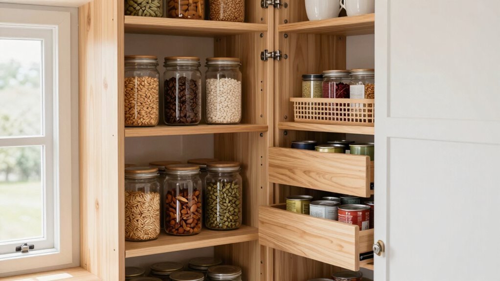 custom vertical labeled shelving