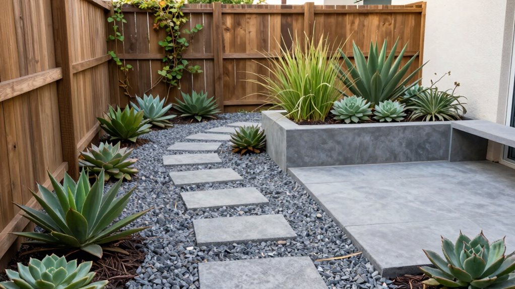 easy care small yard