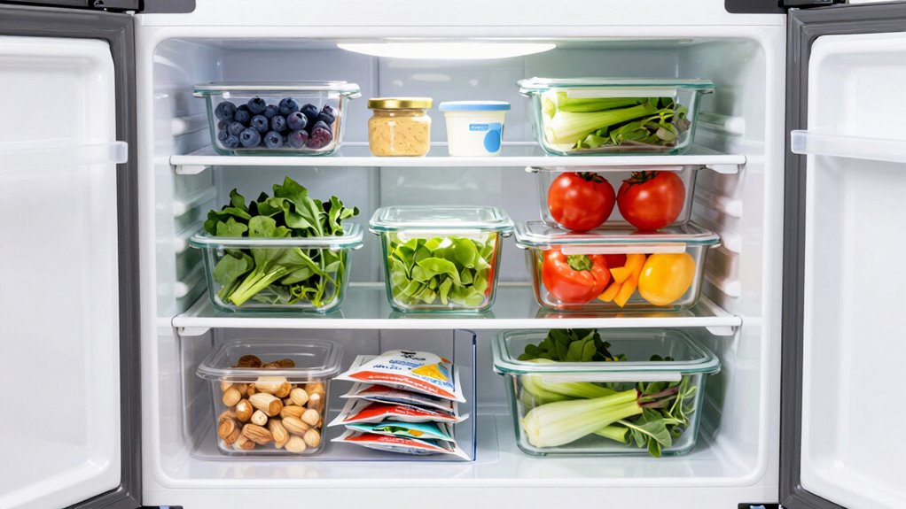 efficient tiny fridge organization