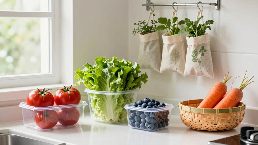 efficiently store fresh produce