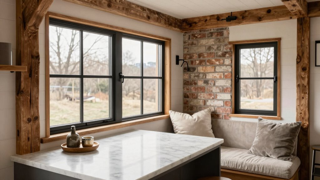 rustic modern tiny home blend