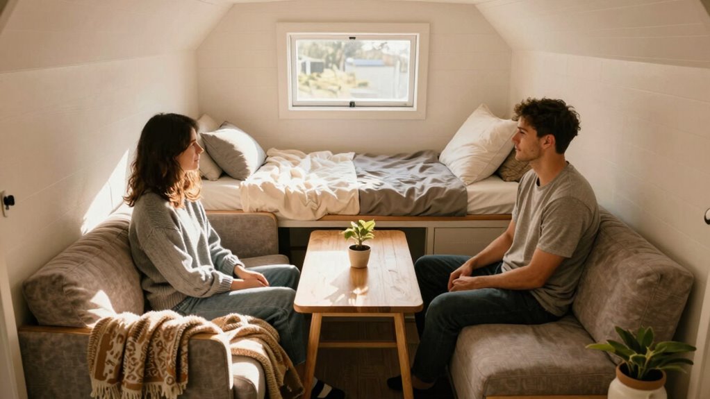 sharing space in tiny homes