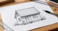 sketching tiny house elevations