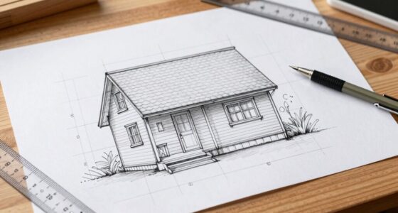 sketching tiny house elevations