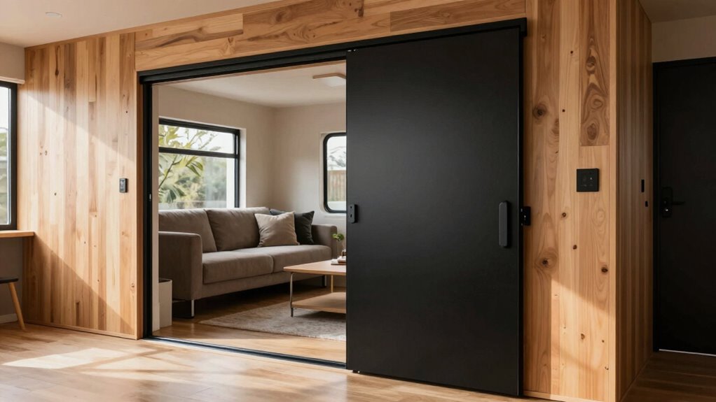 space efficient sliding privacy doors