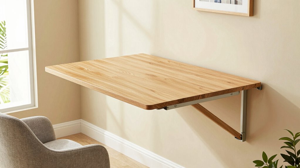 space saving fold down table