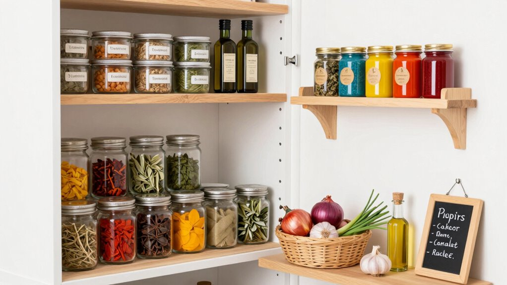strategic tiny pantry organization