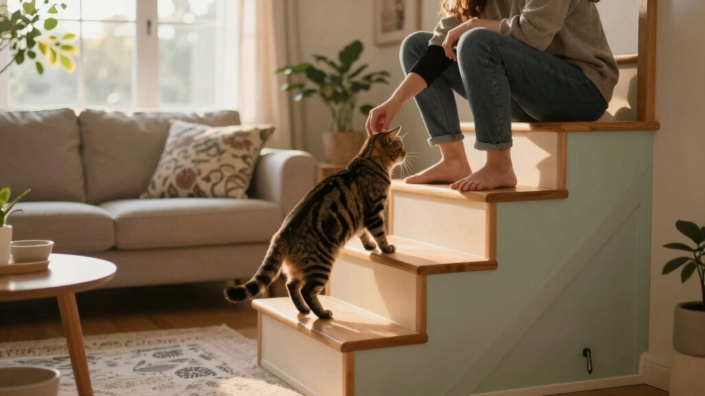 A cat staircase