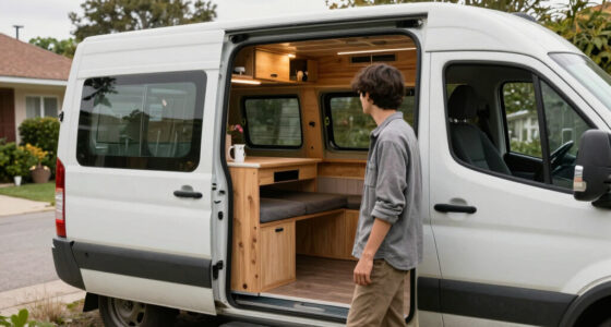 He Turned an Old Cargo Van into a 2-Story Tiny House!
