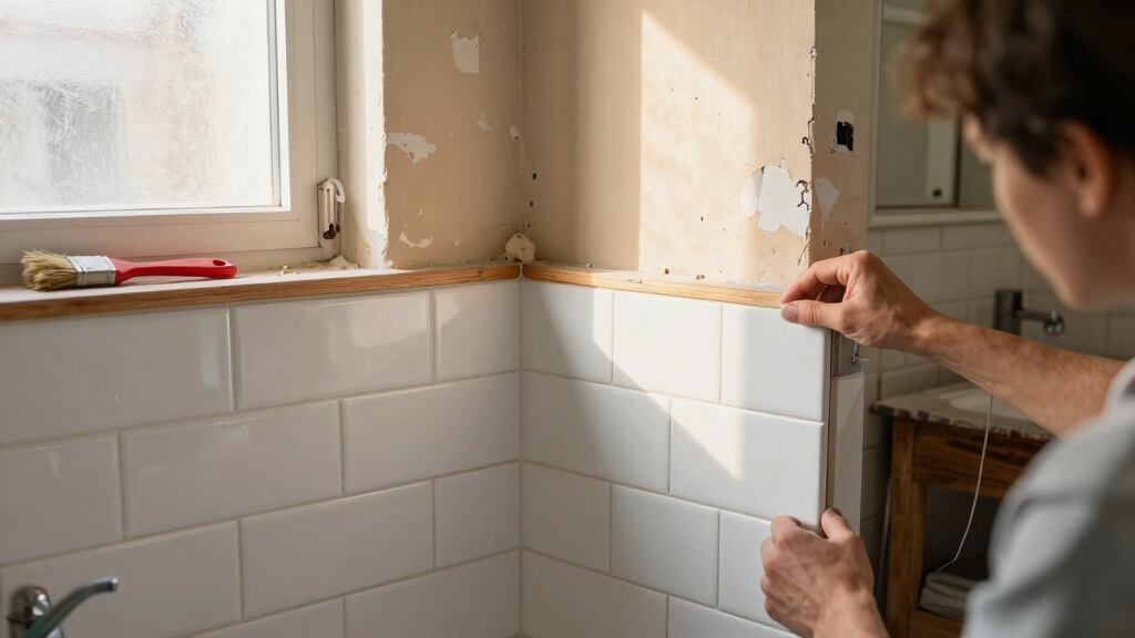 A Dingy Bathroom Gets A Bright, Farmhouse Redo In 5 Days For Only $800