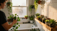 This DIYer Turned Their Ordinary Bathroom Into A Lush Secret Garden Paradise