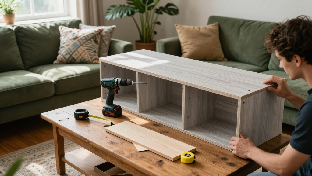 They Made A Blank-Box Living Room Look Custom Without Hiring A Carpenter