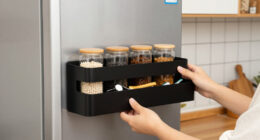 This Magnetic Shelf Turns The Empty Side Of Your Fridge Into Extra Storage Space