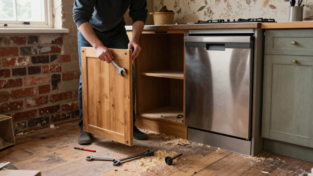 A Victorian Home's Entire Kitchen Was Demolished — Except For The Dishwasher