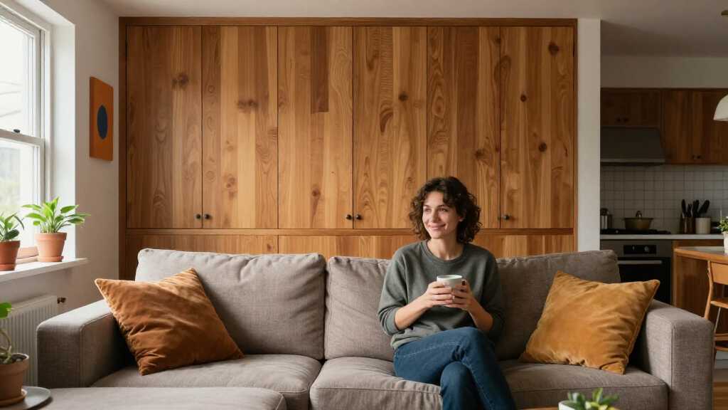 A Wall Of Cabinets Did More Than Add Storage To This Living Room
