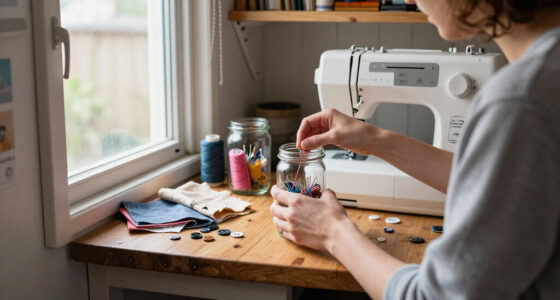 Savvy Upcyclers Transform Old Glass Jars Into A Sewing Kit With An Impressive DIY