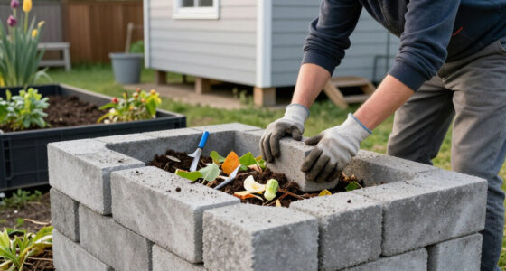 Use Concrete Blocks For A Durable Alternative To A Compost Bin