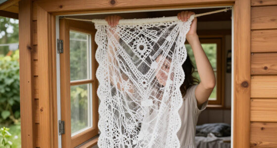 Woman Uses Lace To Keep Bugs Out Of The House With An Impressive DIY